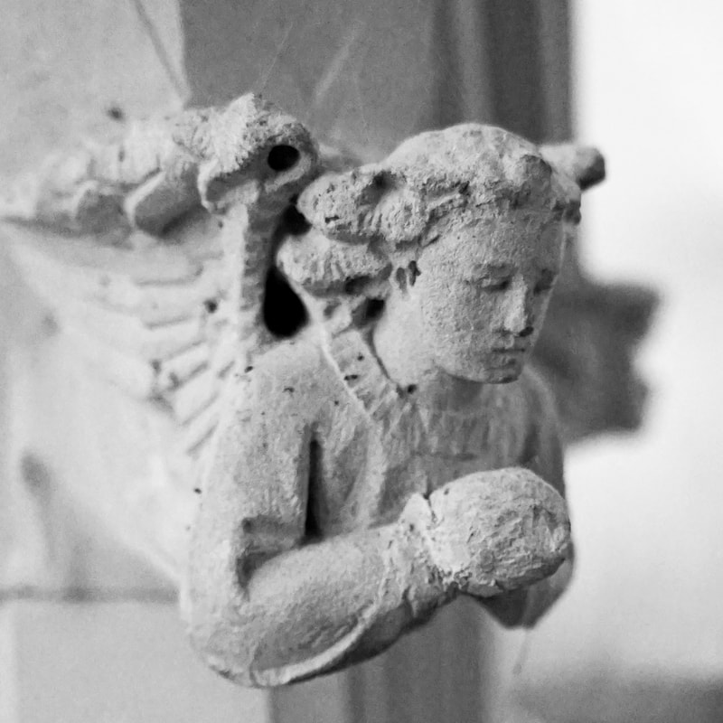 Angel carving on the altar
